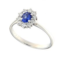 Anello Gazzola Donna Contorno in Oro bianco Zaffiro 0.41 Ct S-CSFROQ2438S-NG - S-CSFROQ2438S-NG